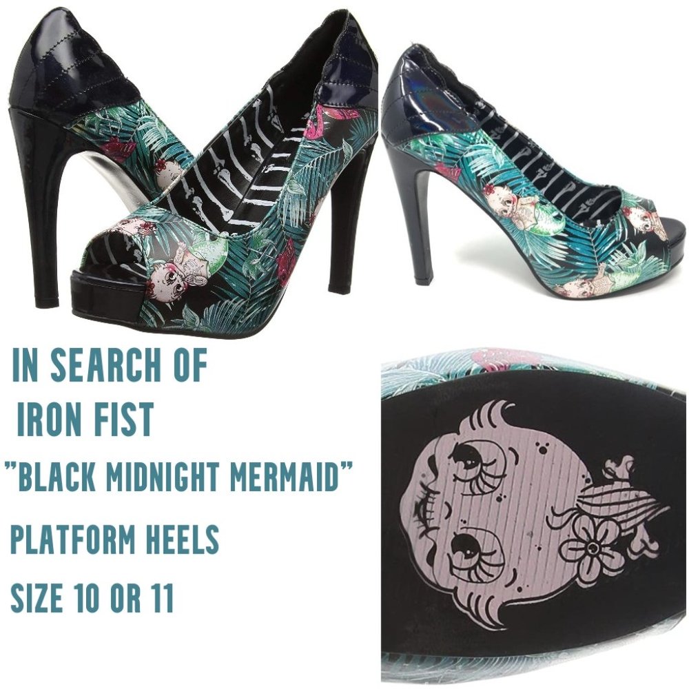 ISO:Iron Fist"Black Midnight Mermaid" Heels